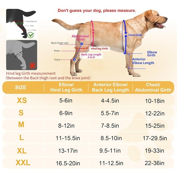 Dog Knee Braces for Back Leg Knee Brace for Torn ACL Hind Leg or Front Sz Large - Picture 3 of 4